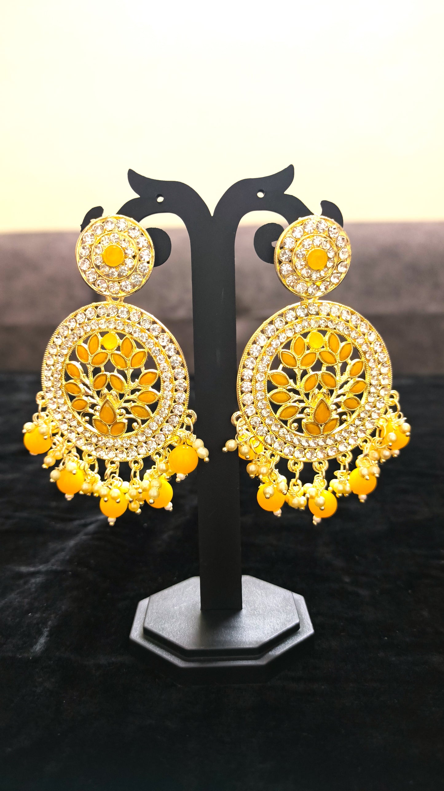 Indian Chandbali Kundan Earrings