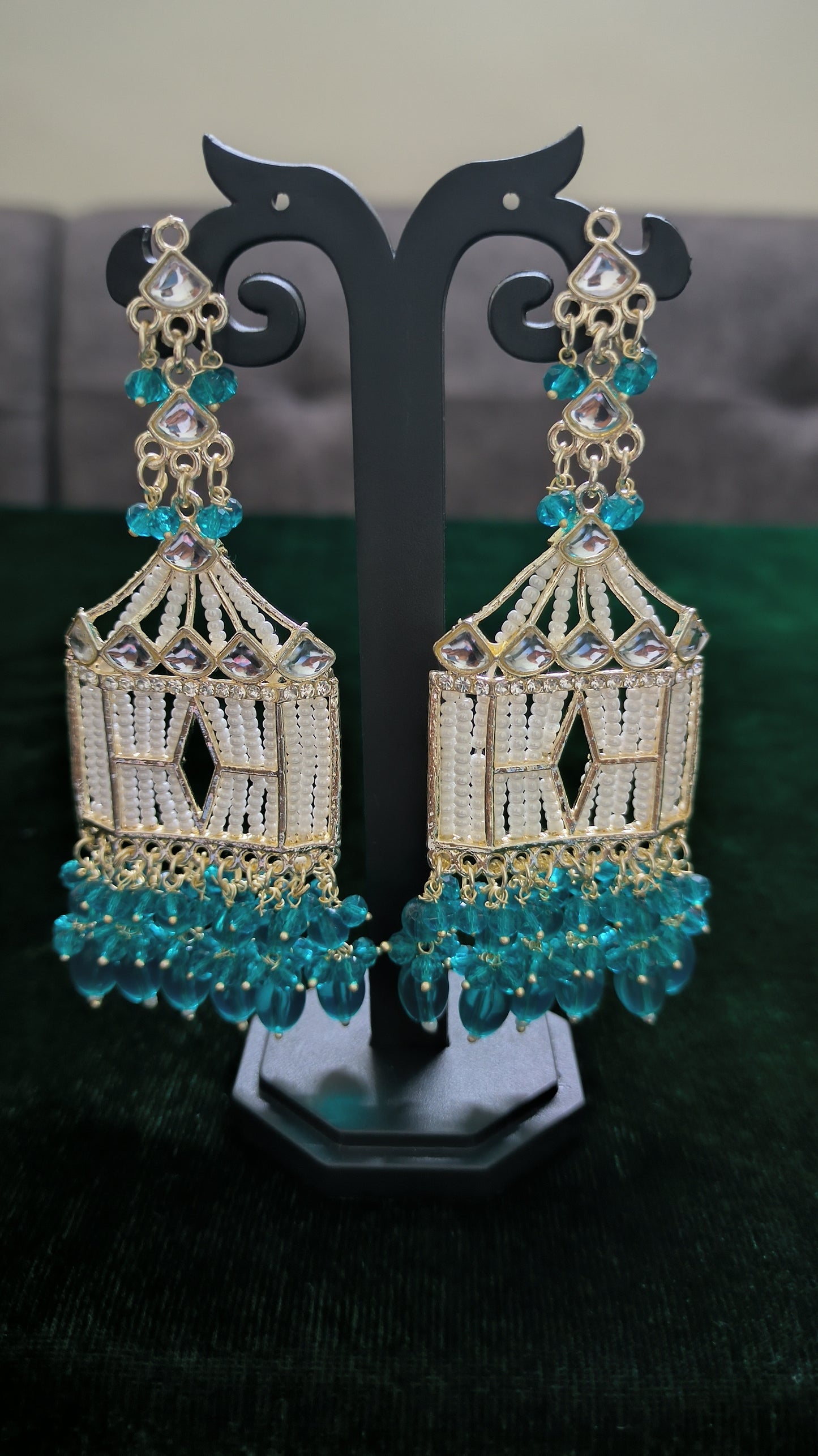 Lovely Earrings With Small Pearls and Beads