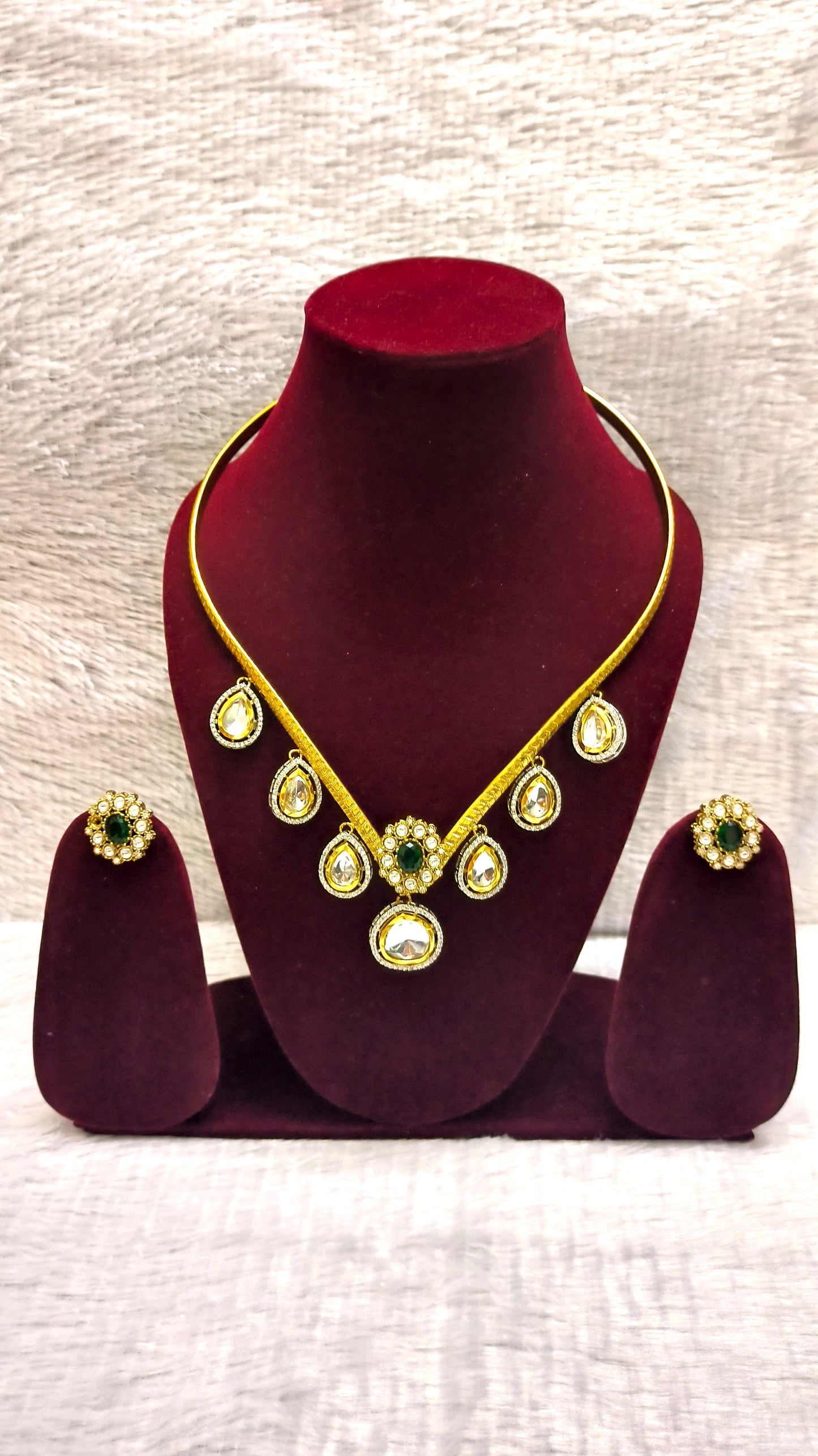 Stunning Moissanite Hasli Neck Set