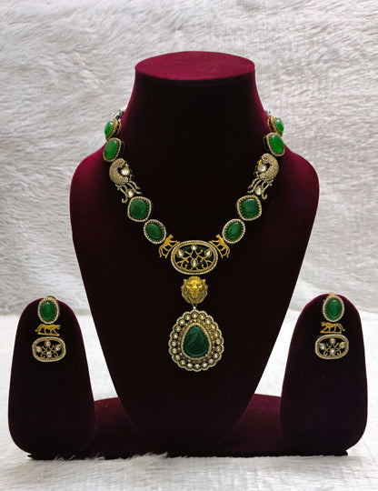 Sabyasachi Inspired Moissanites Kundan Necklace Set