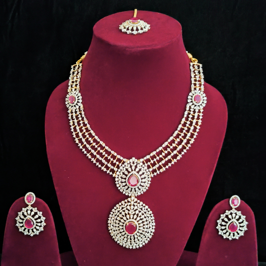 High quality American Diamond Necklace Set