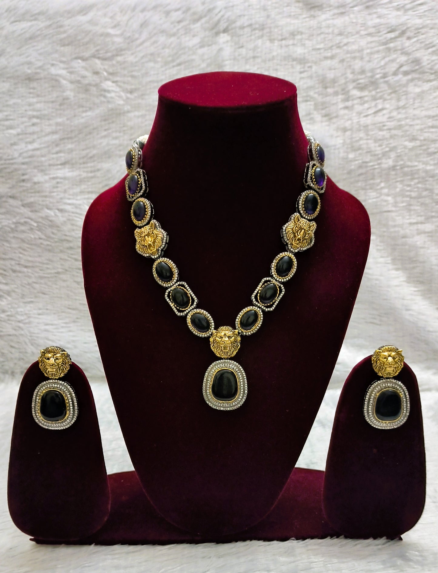 Sabyasachi Inspired Monalisa Necklace Set with Moissainites