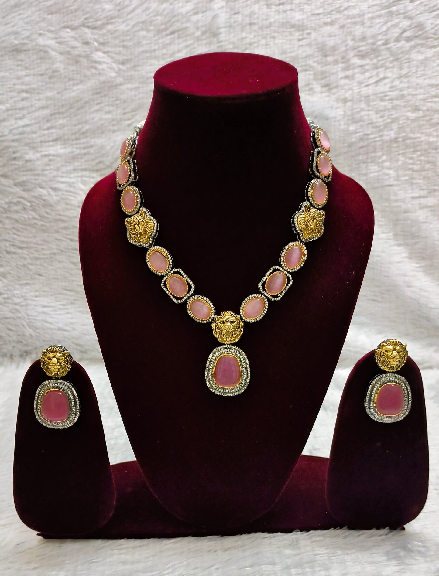 Sabyasachi Inspired Monalisa Necklace Set with Moissainites