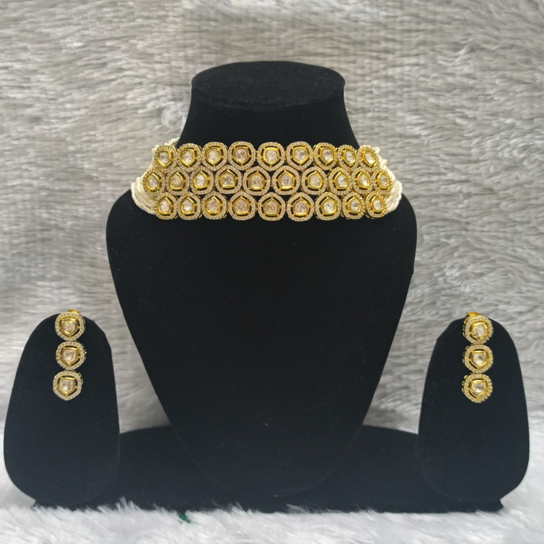 Stunning Sugar Beads Kundan Necklace