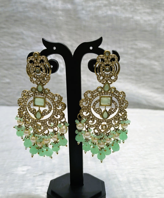 Beautiful Earrings with CZs and Pearls