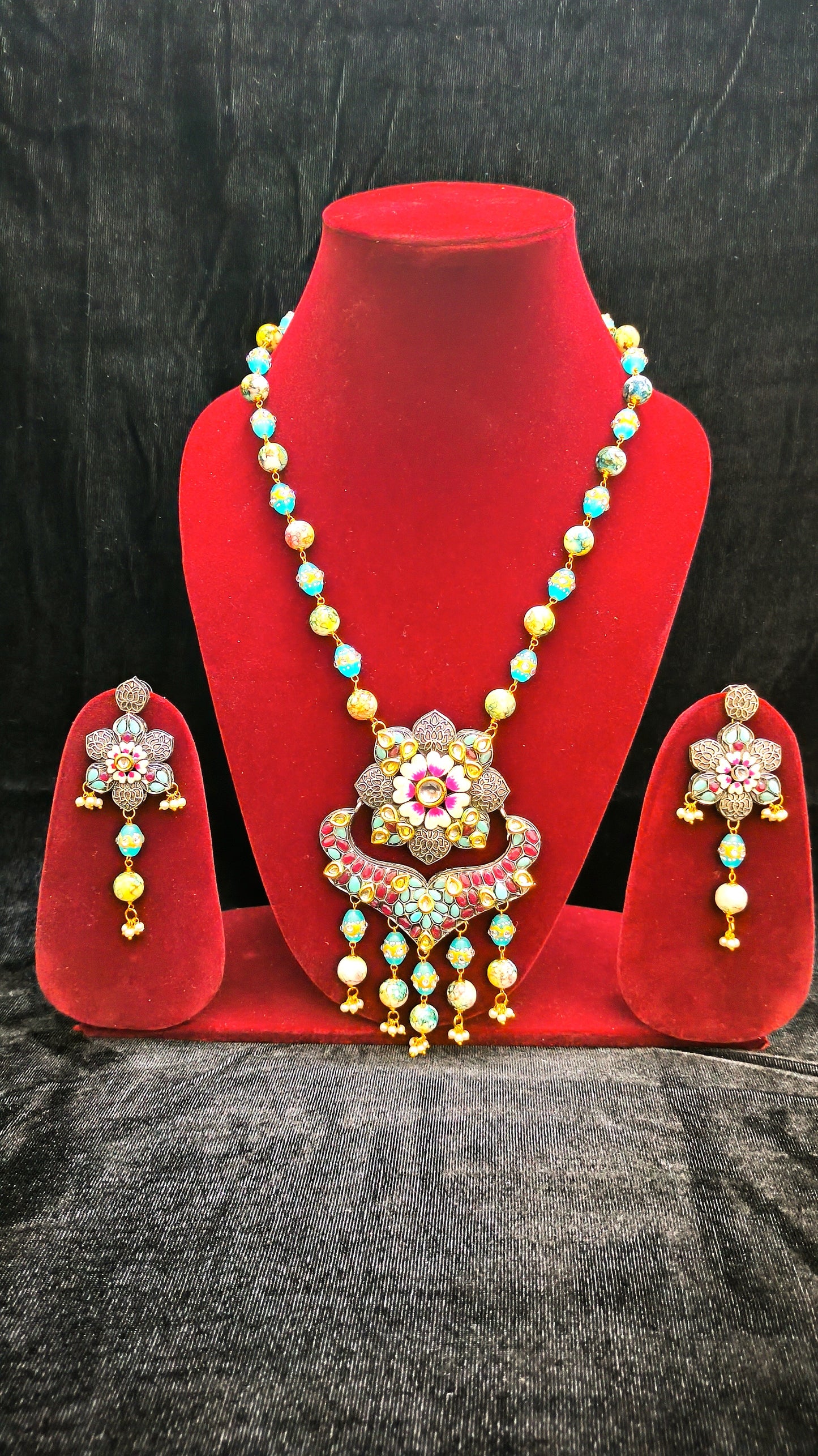 Amazing  Beads Haram With Pendent and earrings