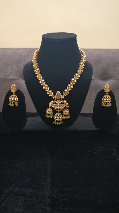 AD Kundan Necklace Set