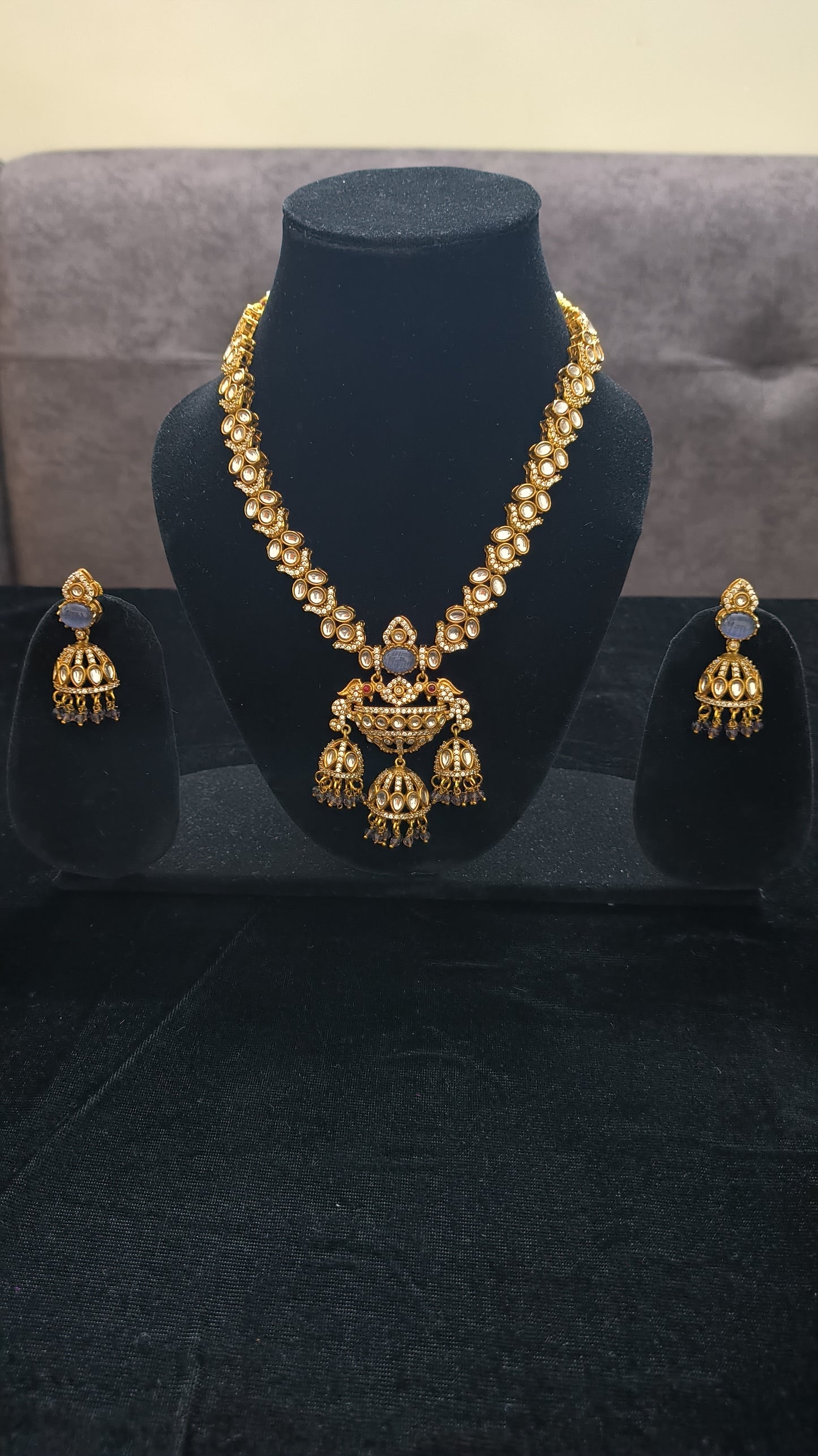 AD Kundan Necklace Set