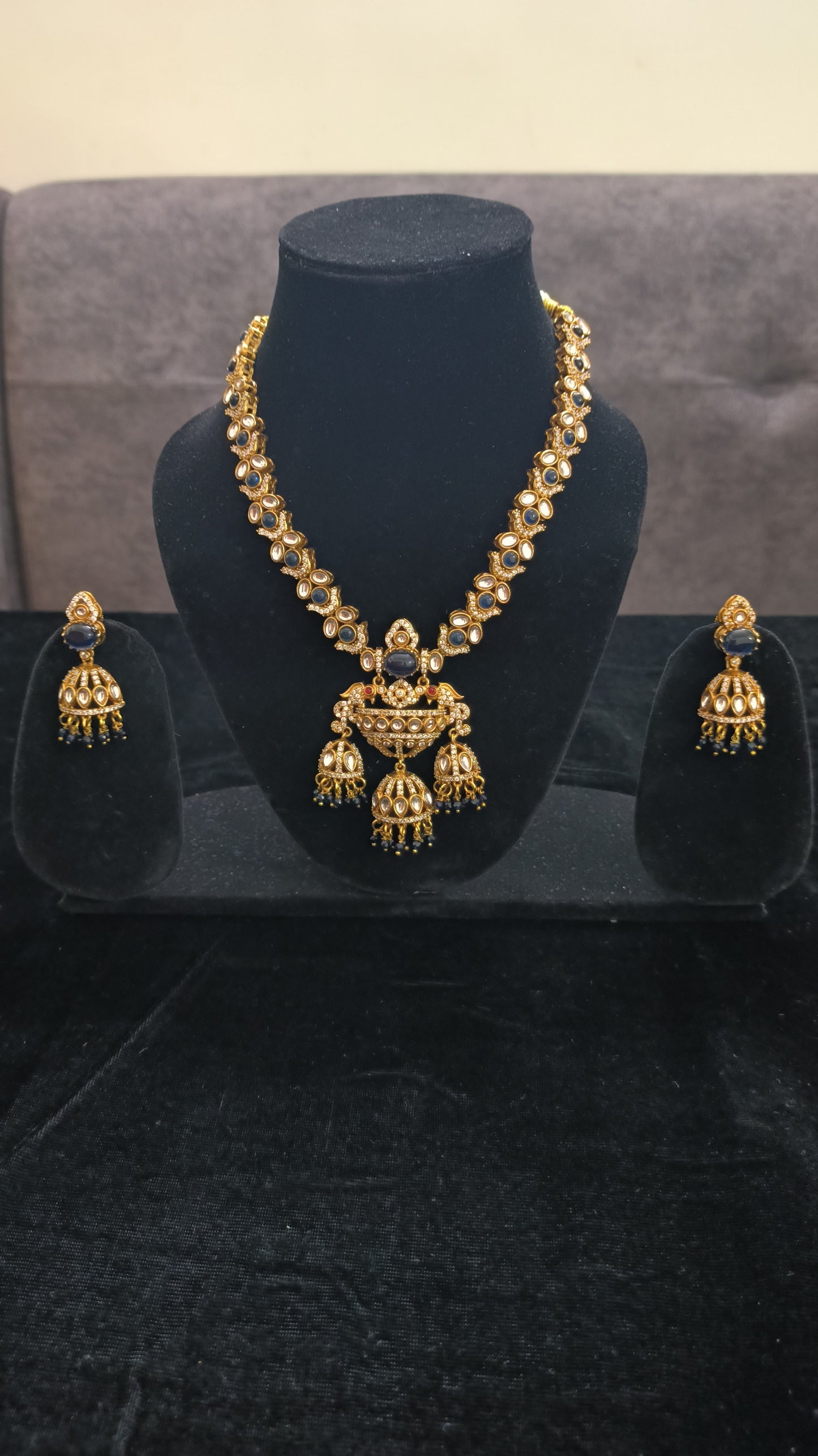 AD Kundan Necklace Set