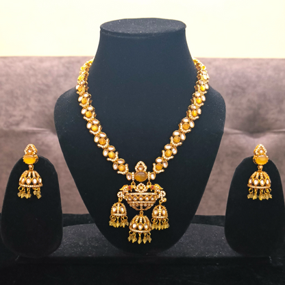 AD Kundan Necklace Set