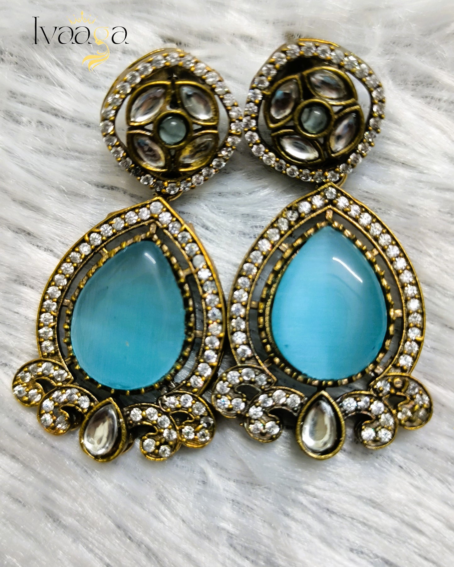 Beautiful AD Kundan Earrings