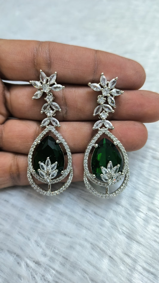 Diamond look AD earrings | Indian jewelry