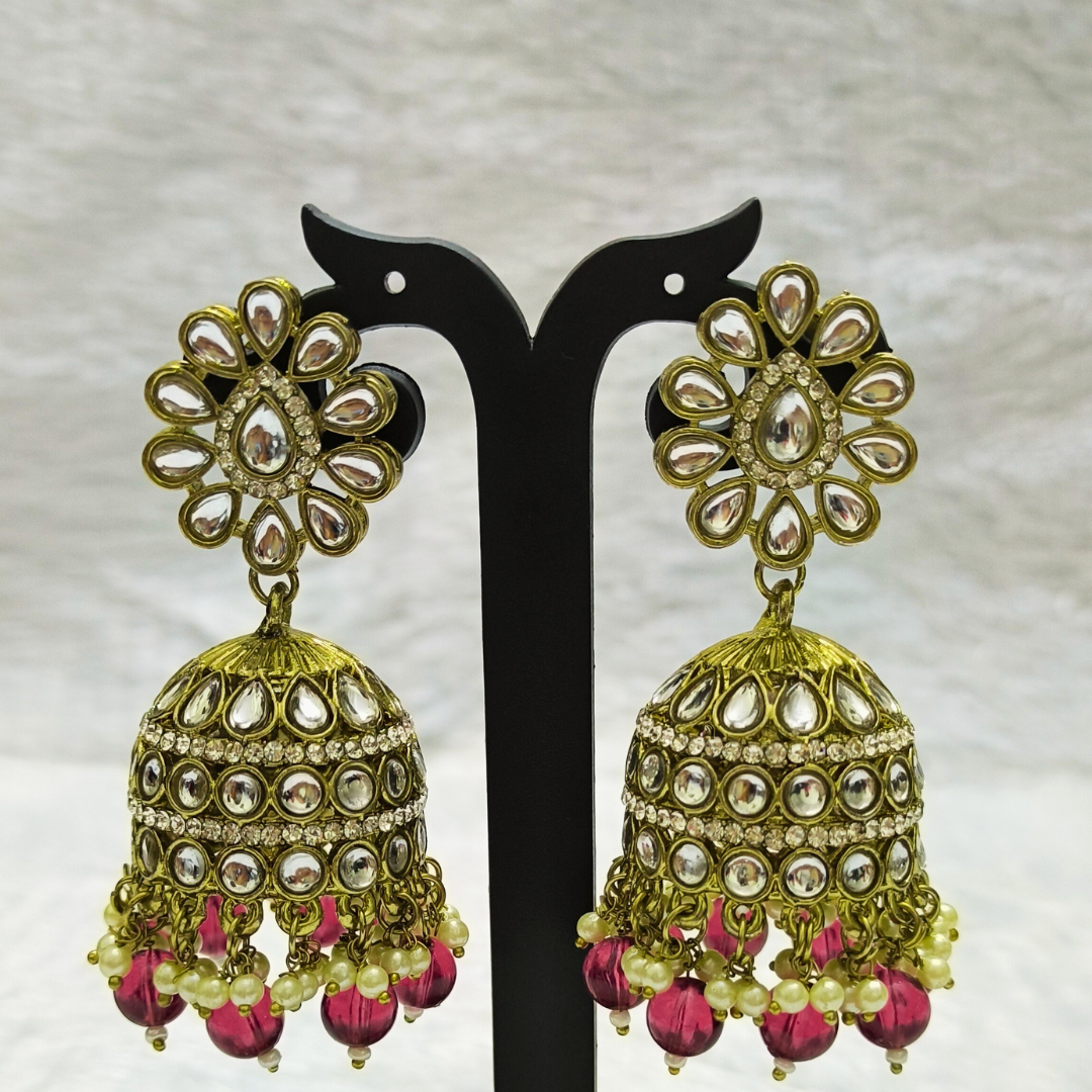 Beautiful Kundan Jhumkas