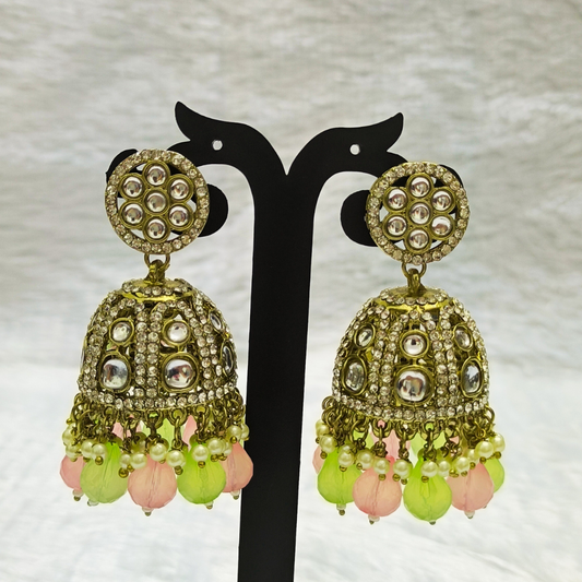 Beautiful Kundan Jhumkas