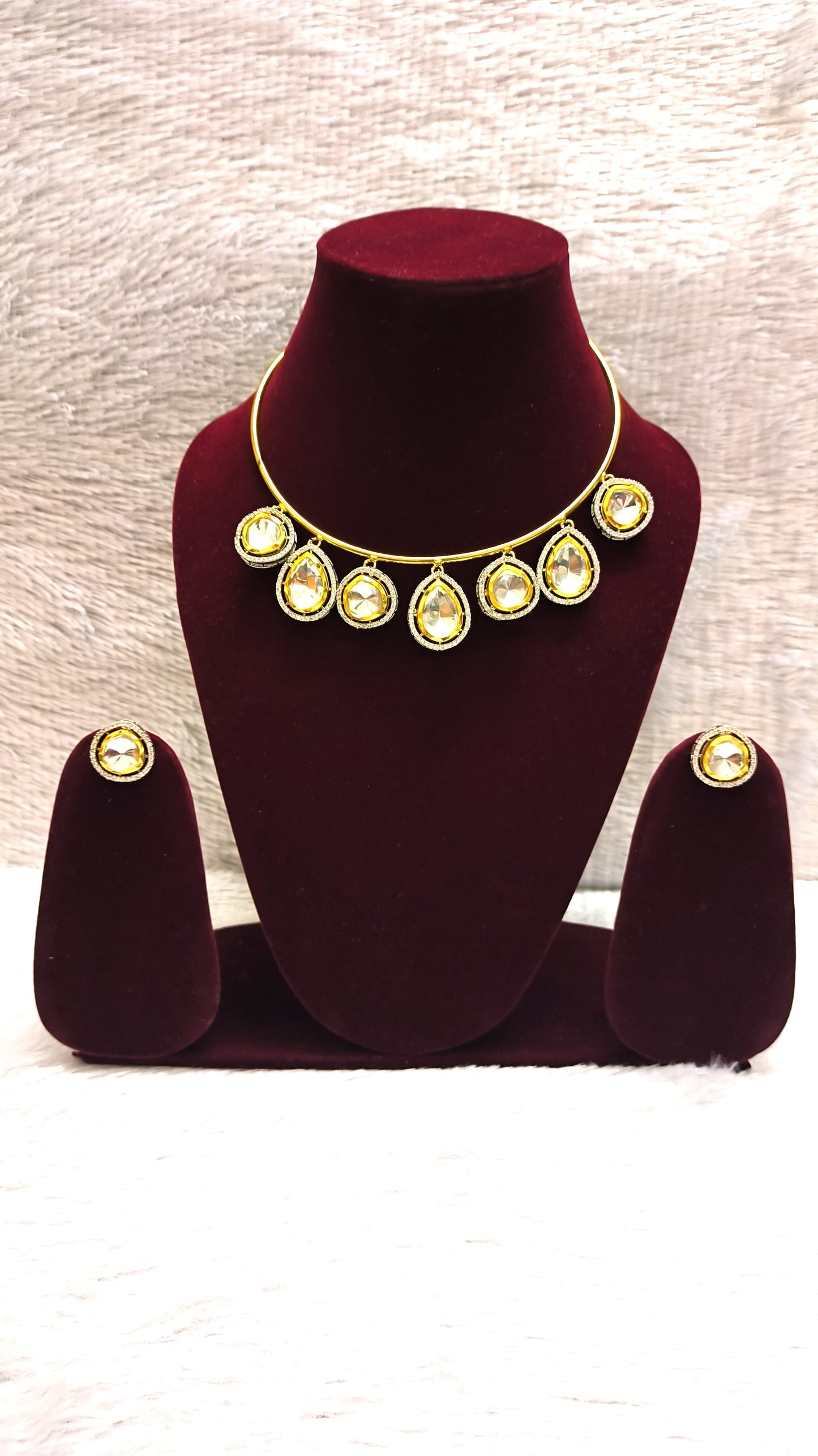 Beautiful Foil Kundan Set