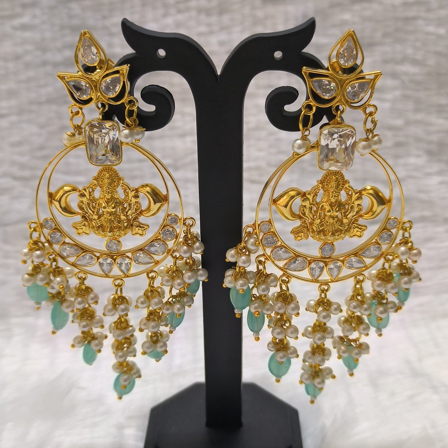 Amazing Chandbali Earrings With Kundans