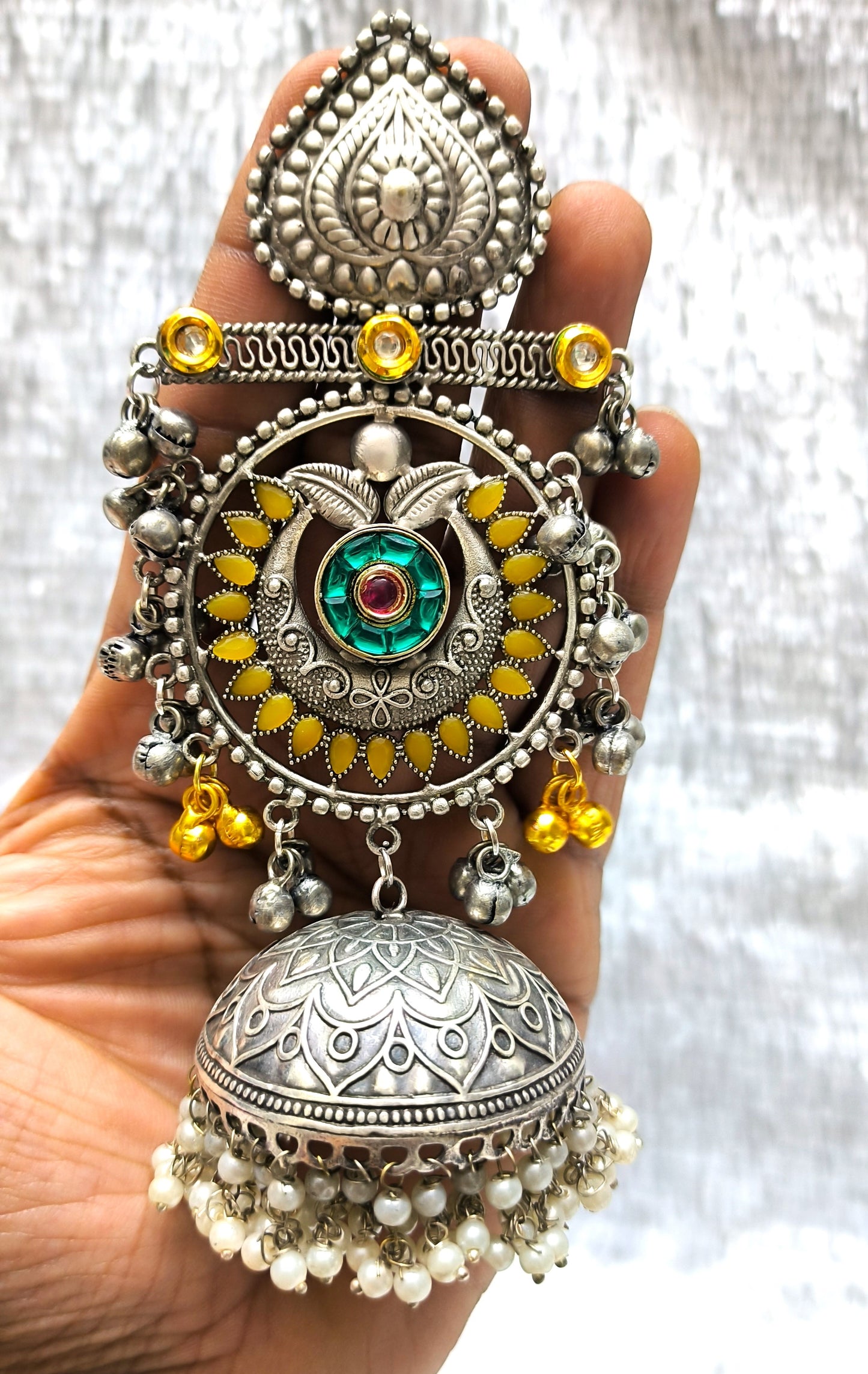 Perfect Oxidized Over Sized Jhumka