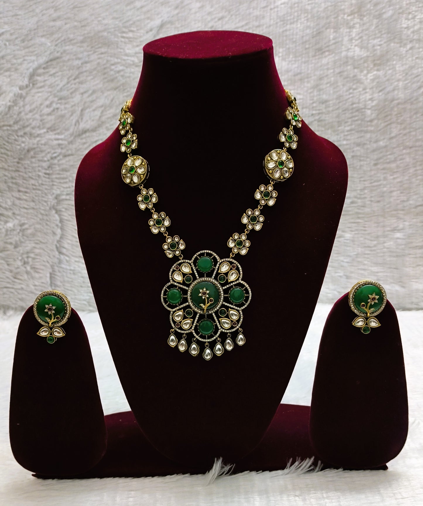 Premium Quality Polki Kundan Set