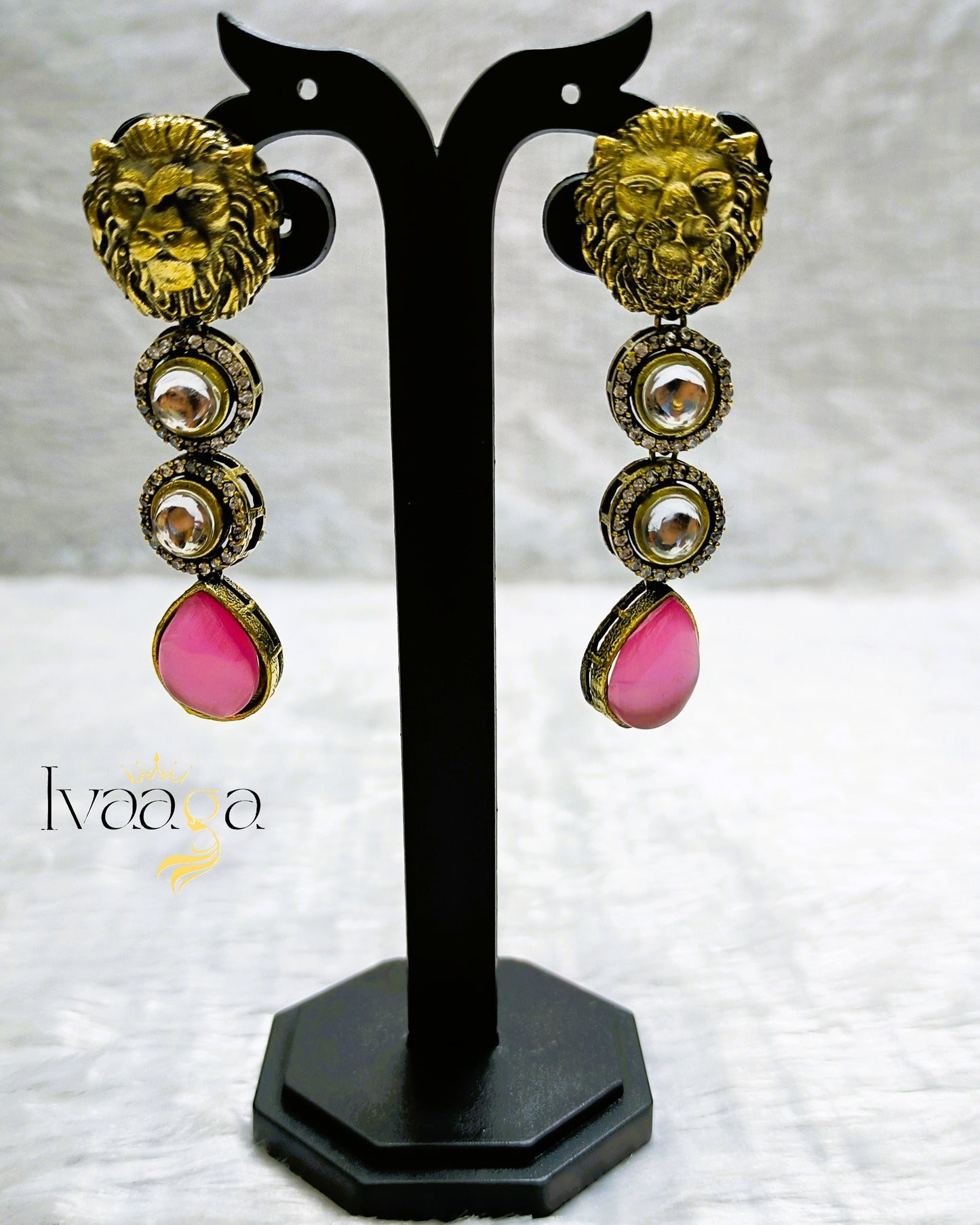 Sabyasachi Inspired Foil Kundan Hanging Earrings