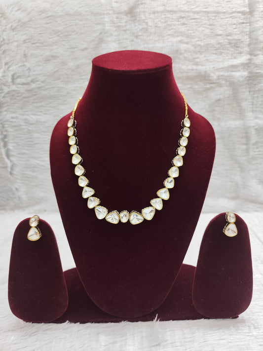 Beautiful polki kundan necklace set