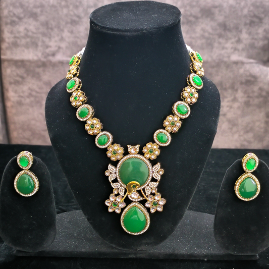 Premium Antique Kundan Necklace Set