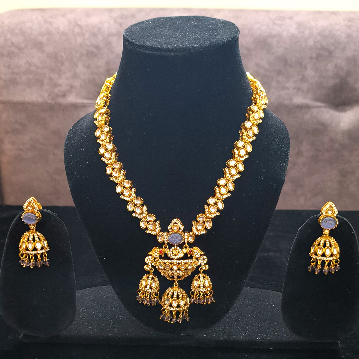 AD Kundan Necklace Set