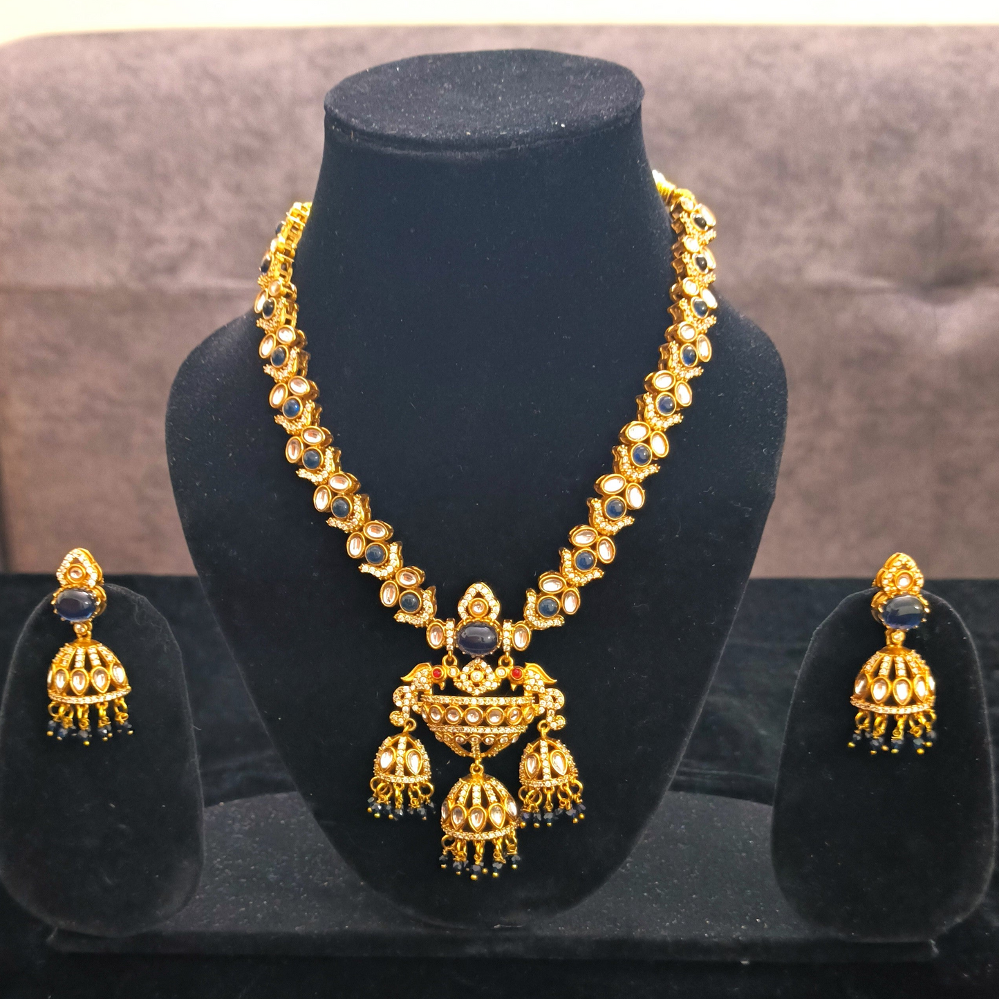 AD Kundan Necklace Set